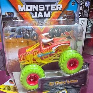 Series 38 💚💛 Monster Jam El Toro Loco Toy Truck - Red & Neon Green